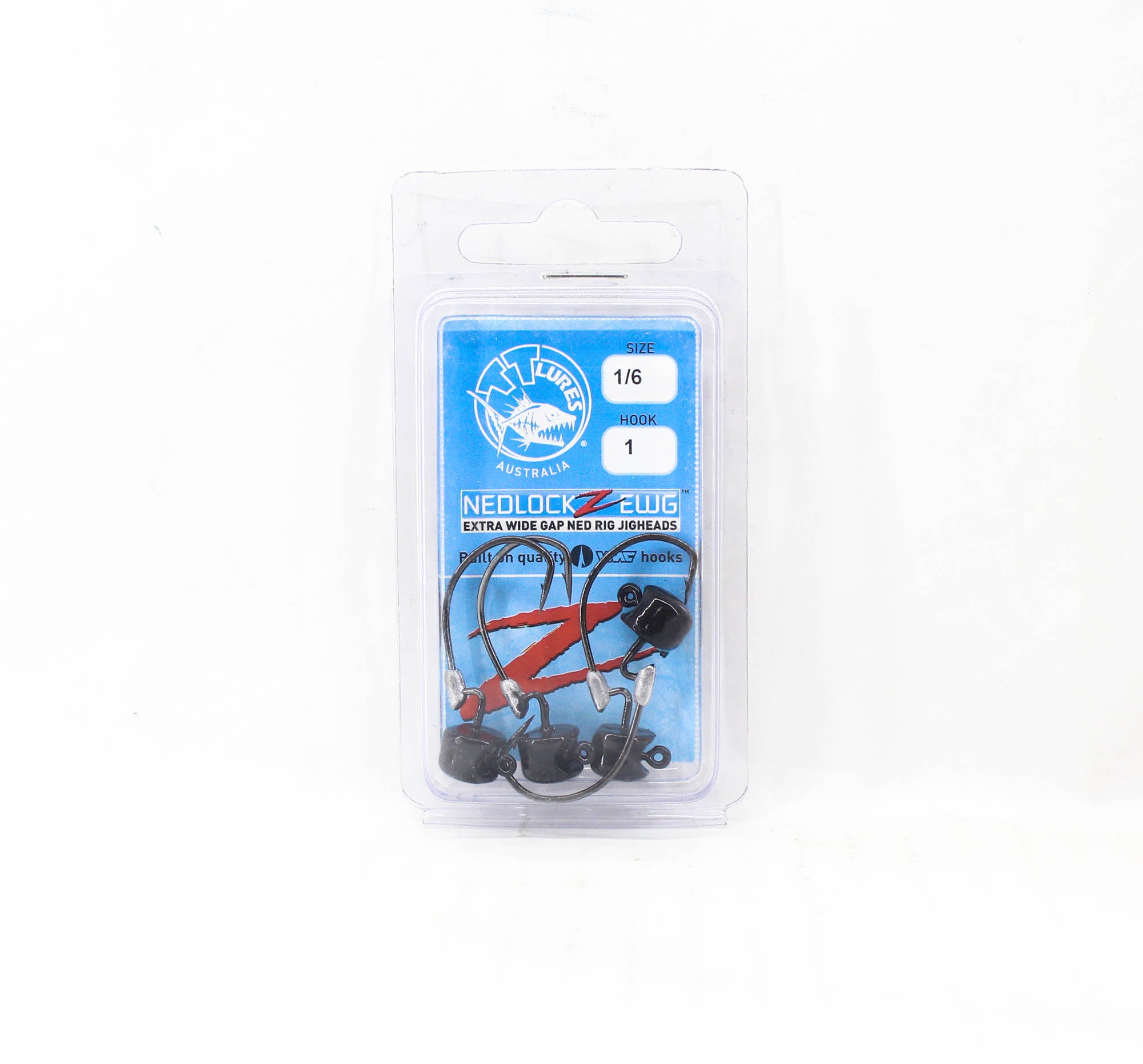 Tackle Tactics TT Nedlockz EWG Jig Head Black 1/6 oz 1 (6212)