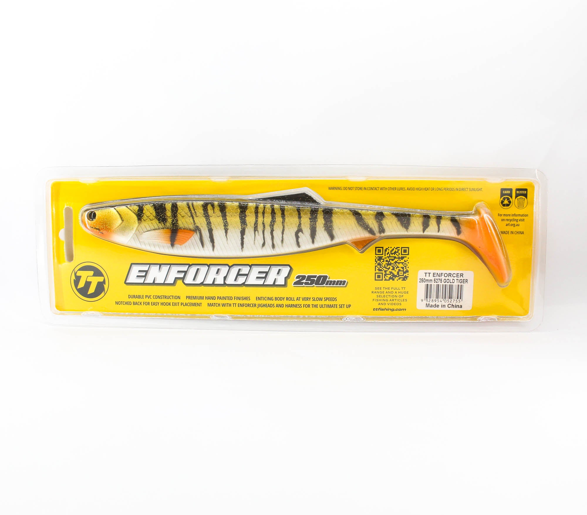 Tackle Tactics TT Soft Lure Enforcer Swimbait 250mm Gold Tiger (2755)