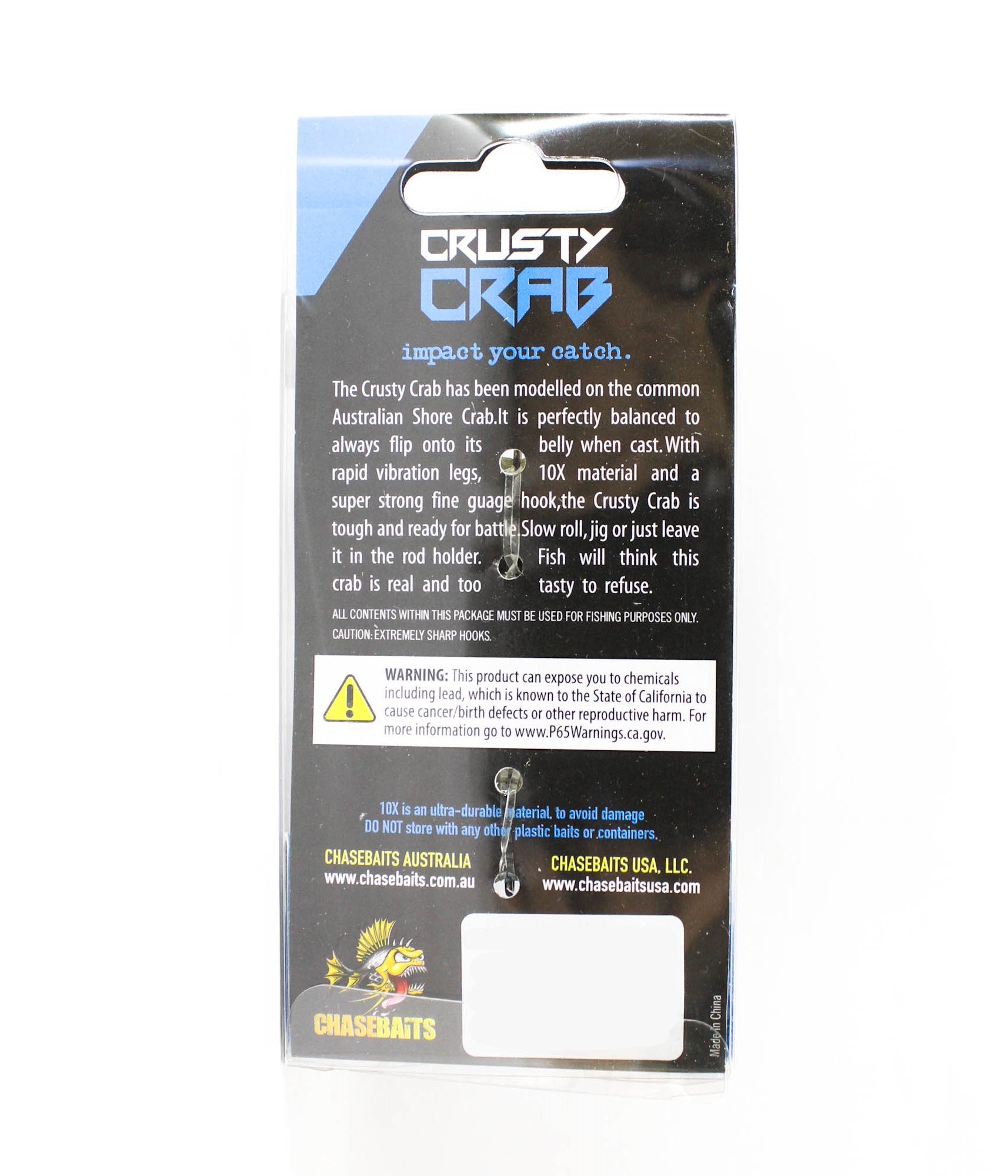 Chasebaits Crusty Crab 50 mm 4.5 grams Sinking Lure 01 (7545)