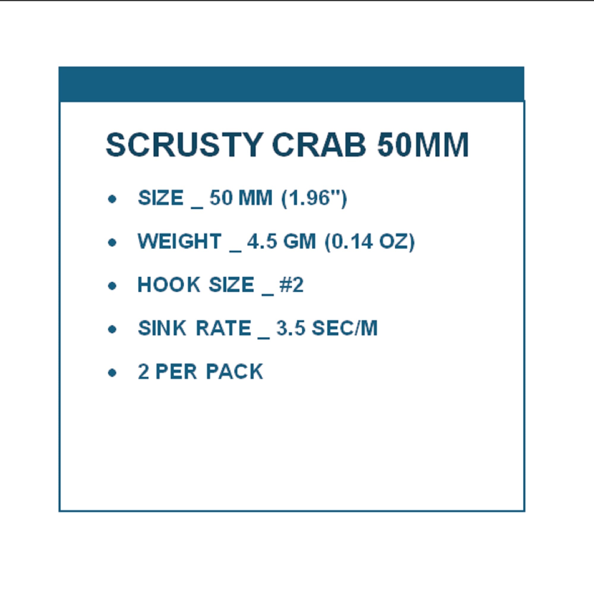 Chasebaits Crusty Crab 50 mm 4.5 grams Sinking Lure 01 (7545)