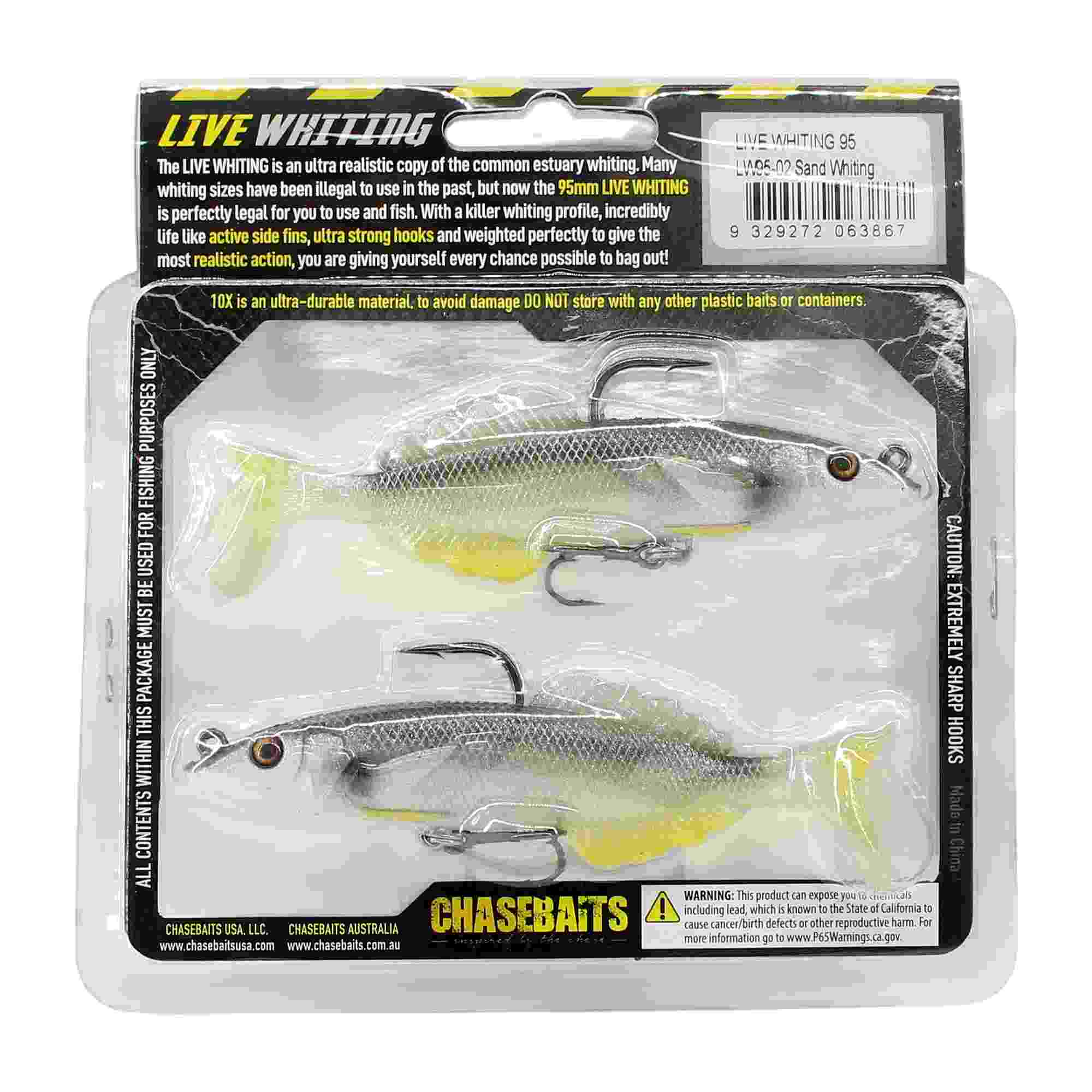 Chasebaits Live Whiting 95mm 13 grams Sinking Lure 02 (3867)