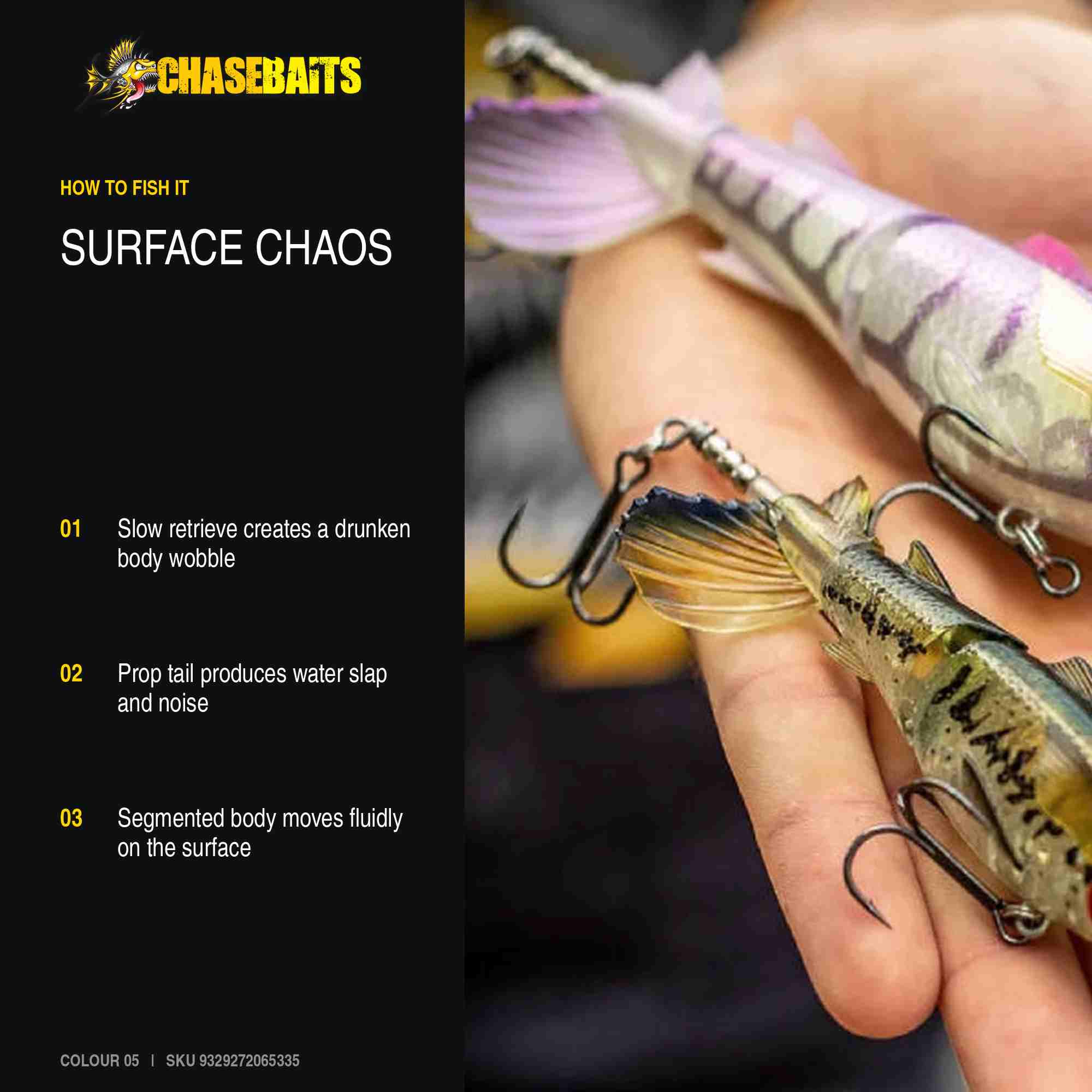 Chasebaits Drunken Mullet 130 mm 37 grams Floating Lure 05 (5335)