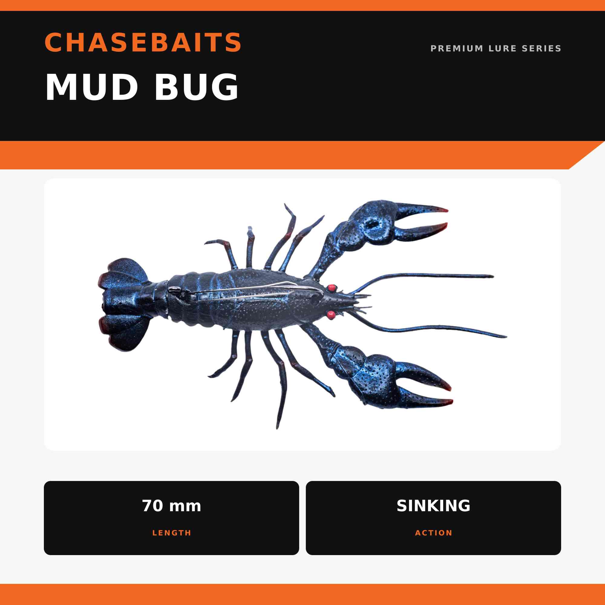 Chasebaits Mud Bug 70mm Sinking Lure 01 (7070)