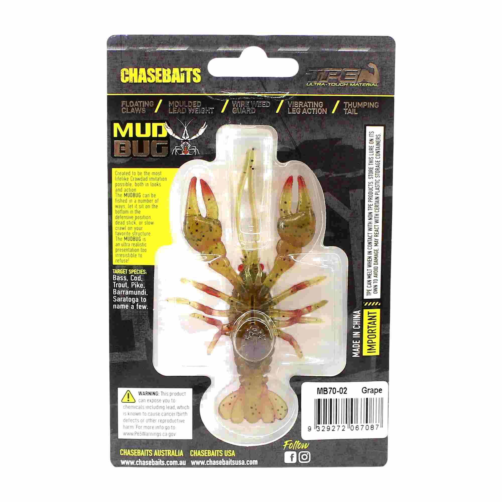Chasebaits Mud Bug 70mm Sinking Lure 02 (7087)
