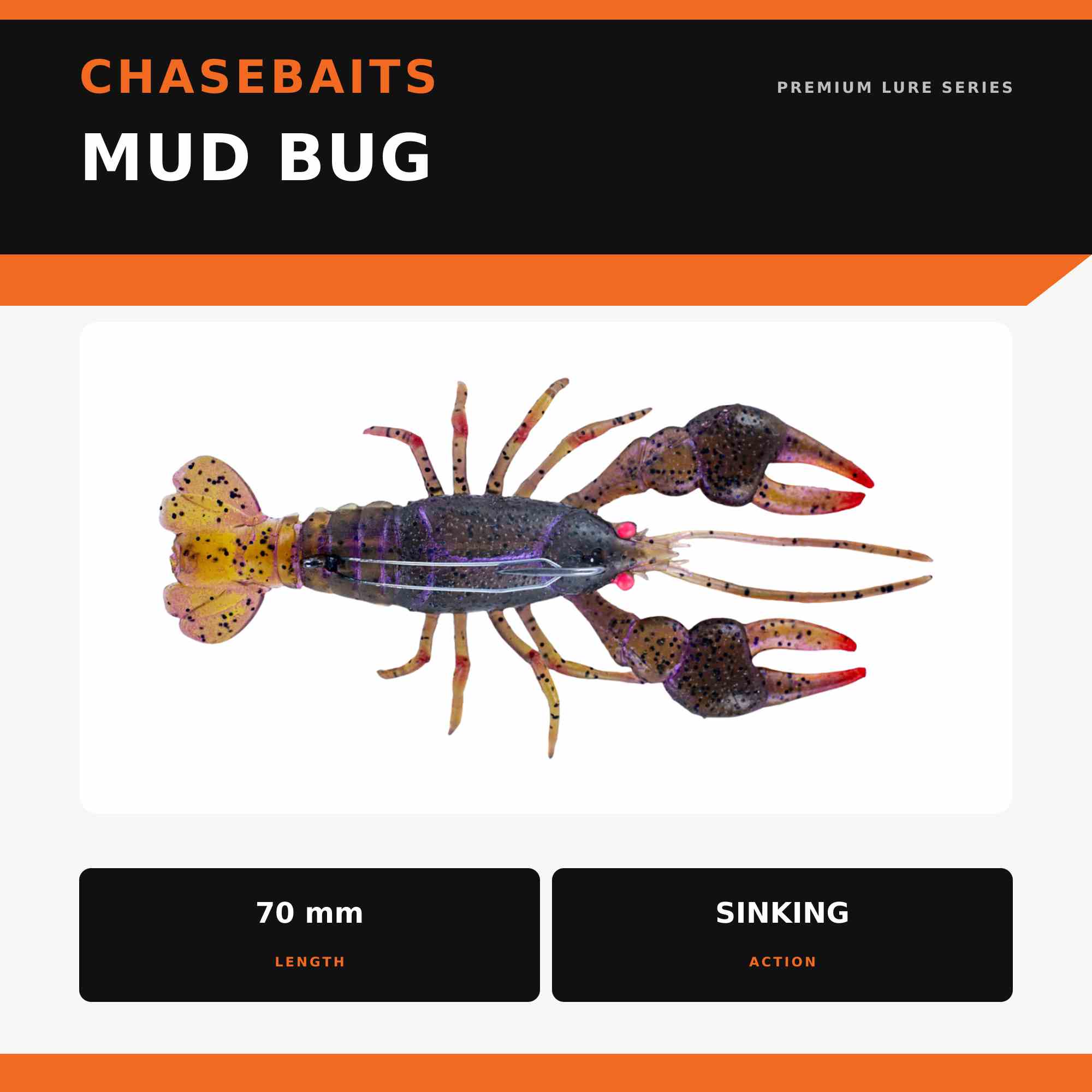 Chasebaits Mud Bug 70mm Sinking Lure 02 (7087)