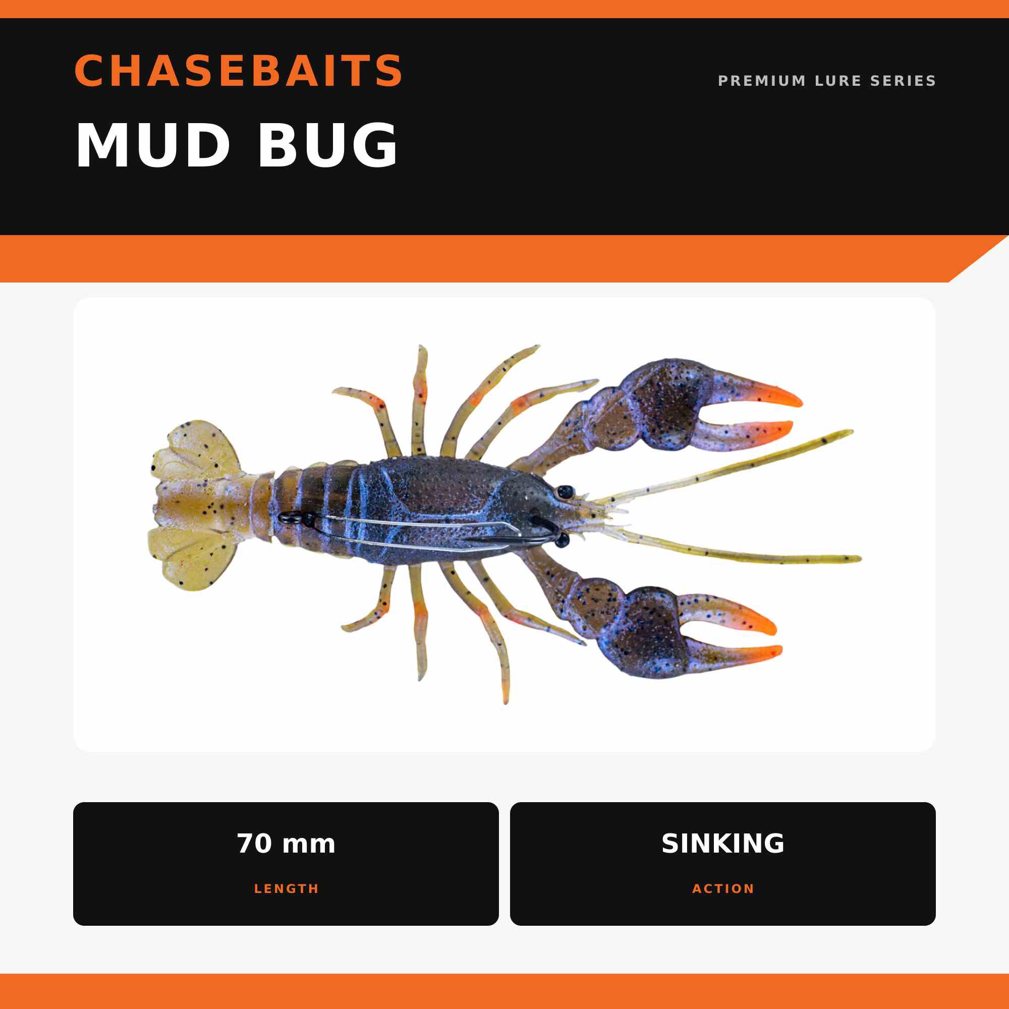 Chasebaits Mud Bug 70mm Sinking Lure 04 (7100)
