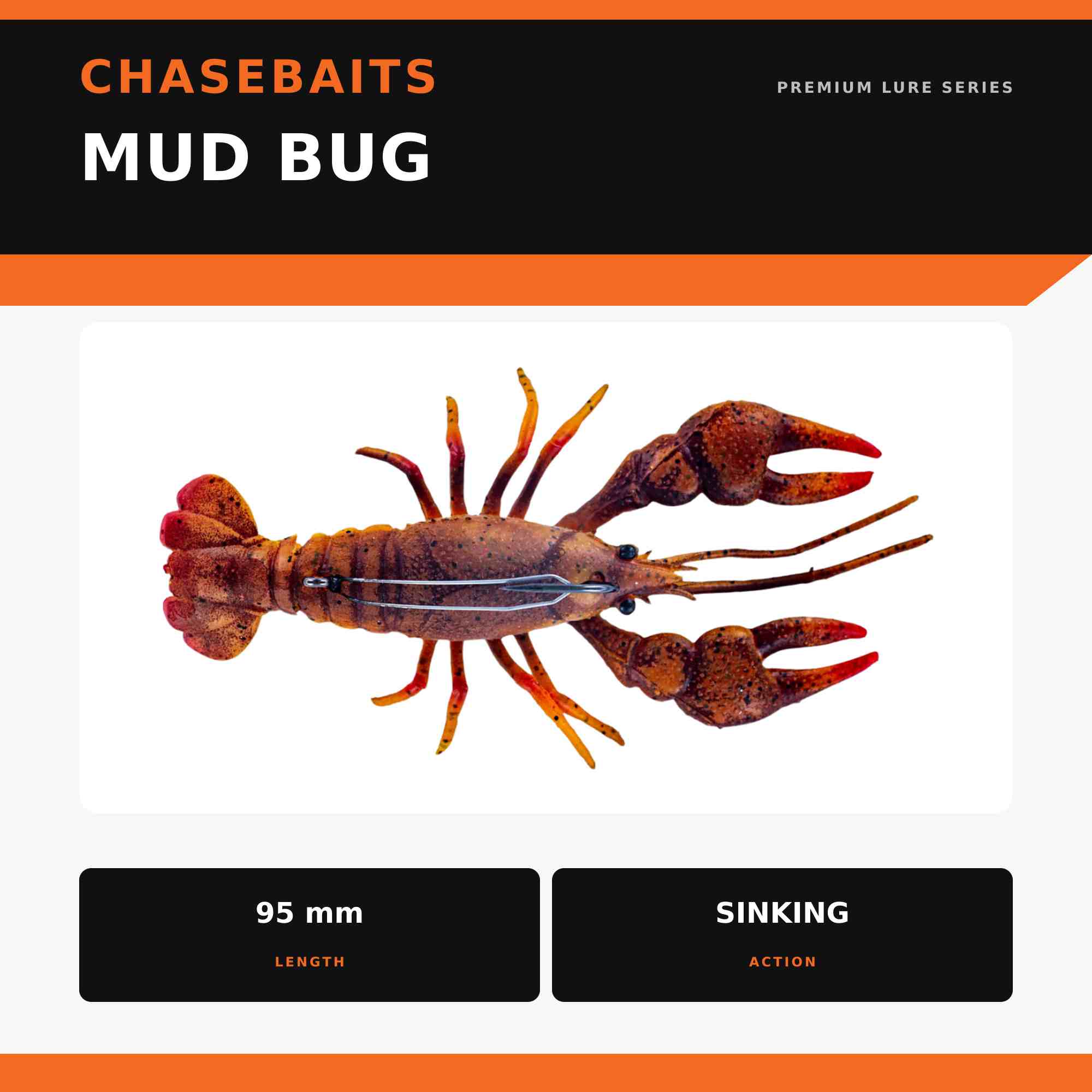 Chasebaits Mud Bug 95mm Sinking Lure 03 (7148)