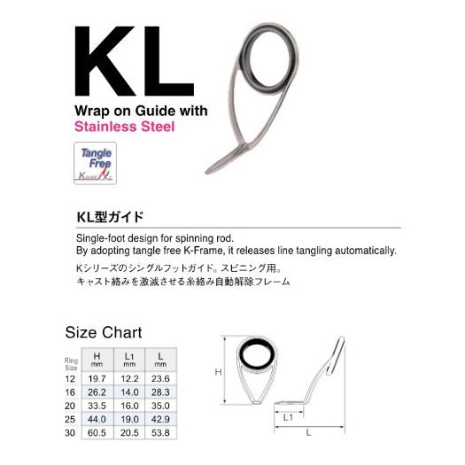 Fuji PKLSG Size 30 Rod Guide Stainless Frame SIC x 1 (1110)