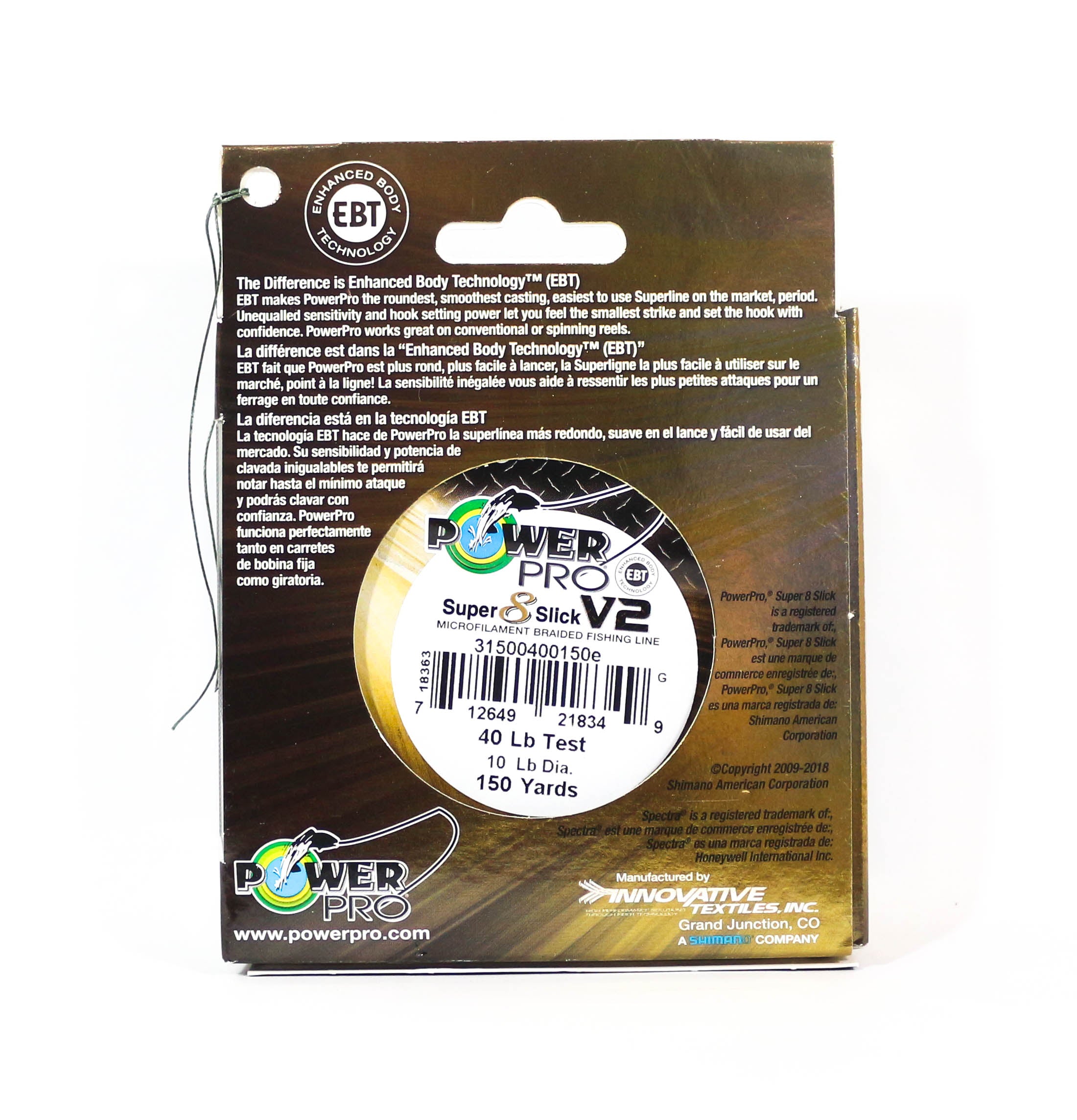 Power Pro Super 8 Slick Version 2 Spectra Line 40lb by 150yds Aqua (8332)