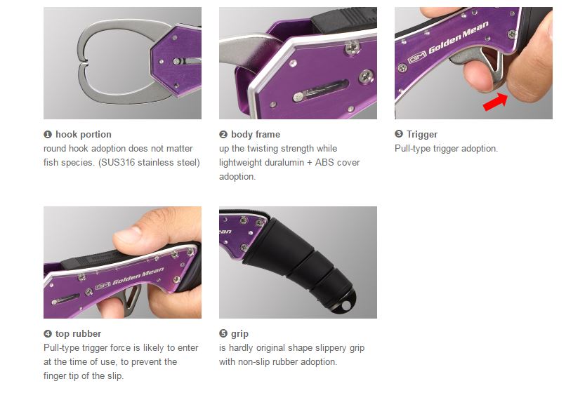 Golden Mean Grip Custom Fish Grip 185 mm 110 grams Blue (4002)