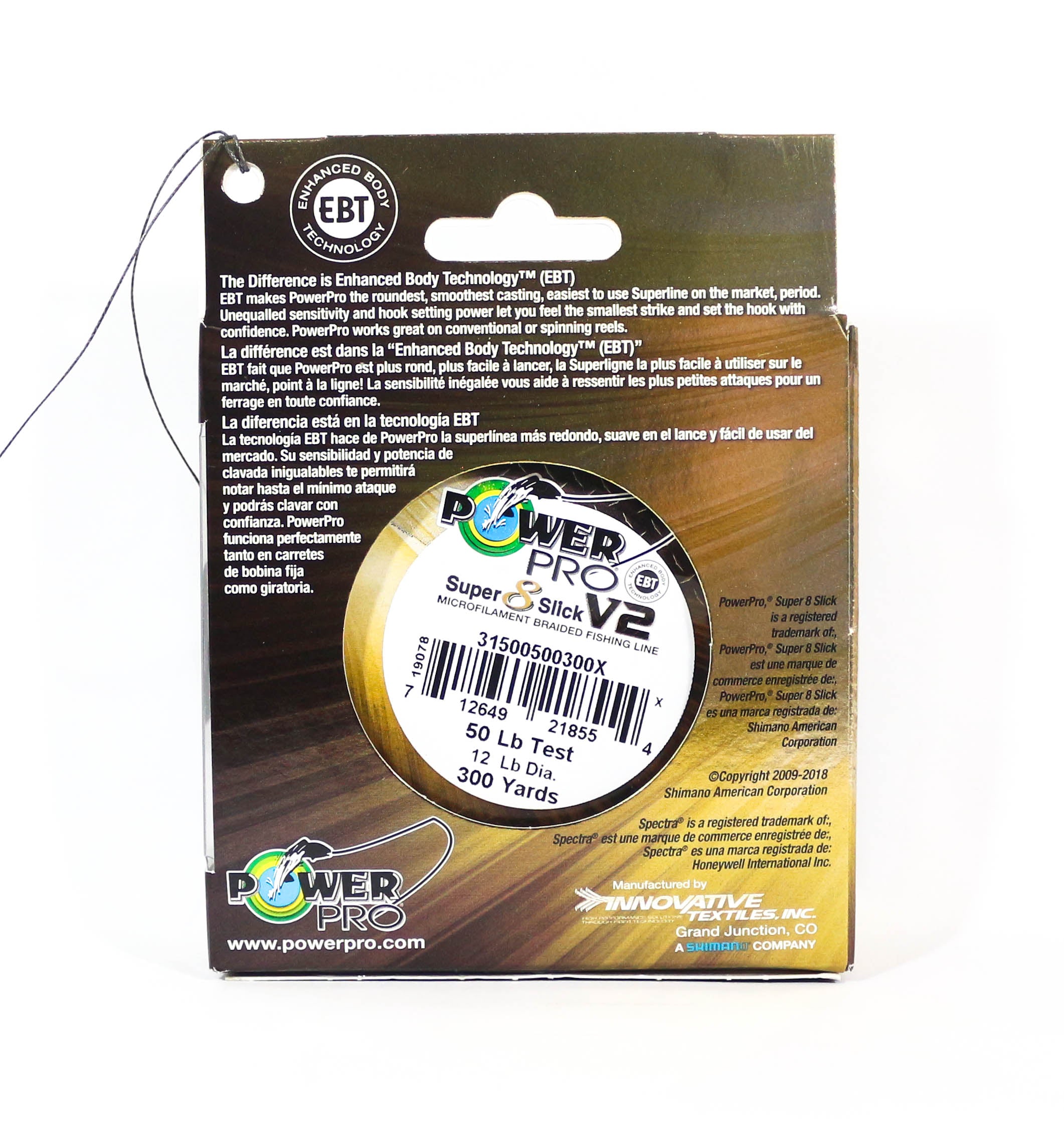 Power Pro Super 8 Slick Version 2 Spectra Line 50lb by 300yds Onyx (8554)