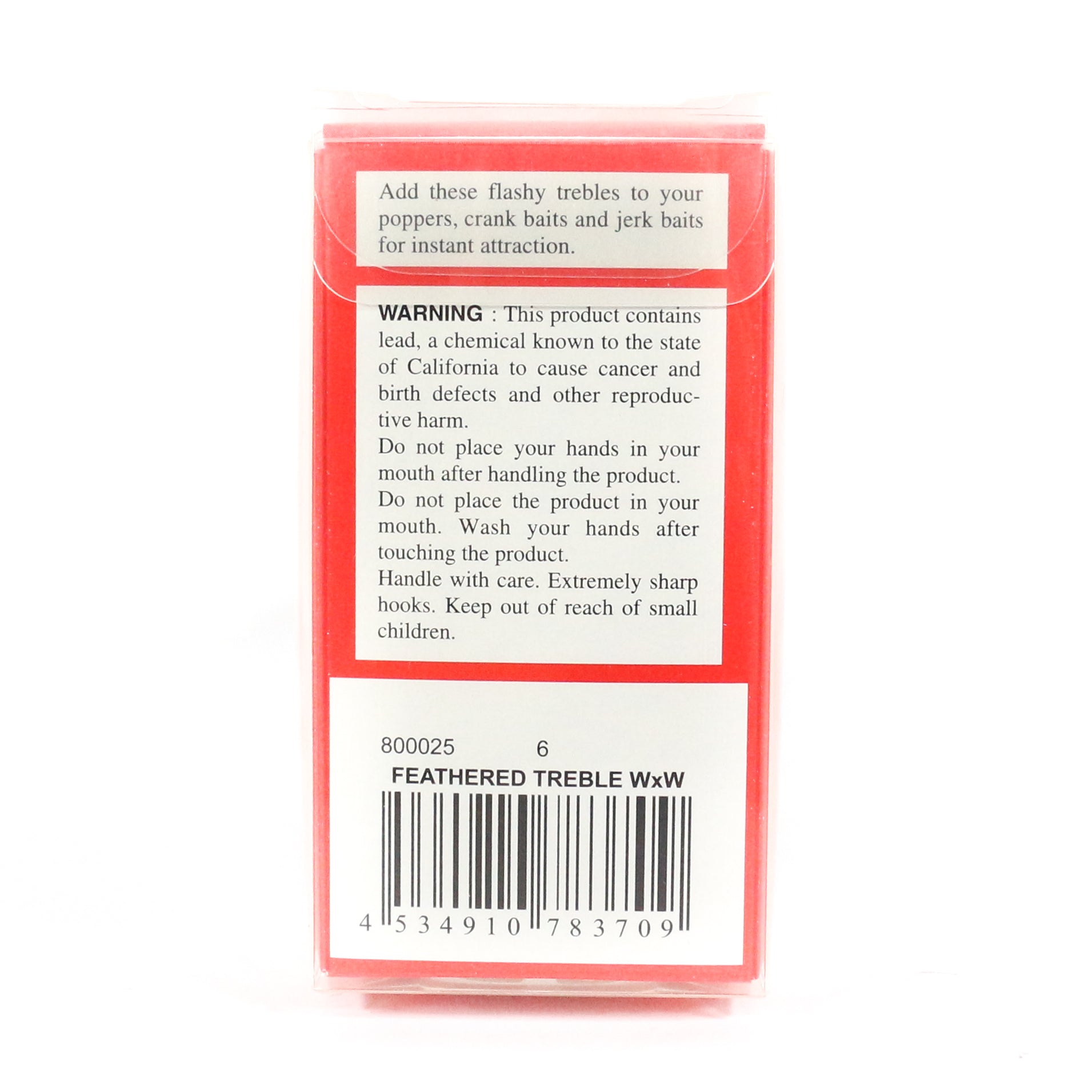 Gamakatsu Treble Hook White Feather Size 4 ,2 Per pack (3693)