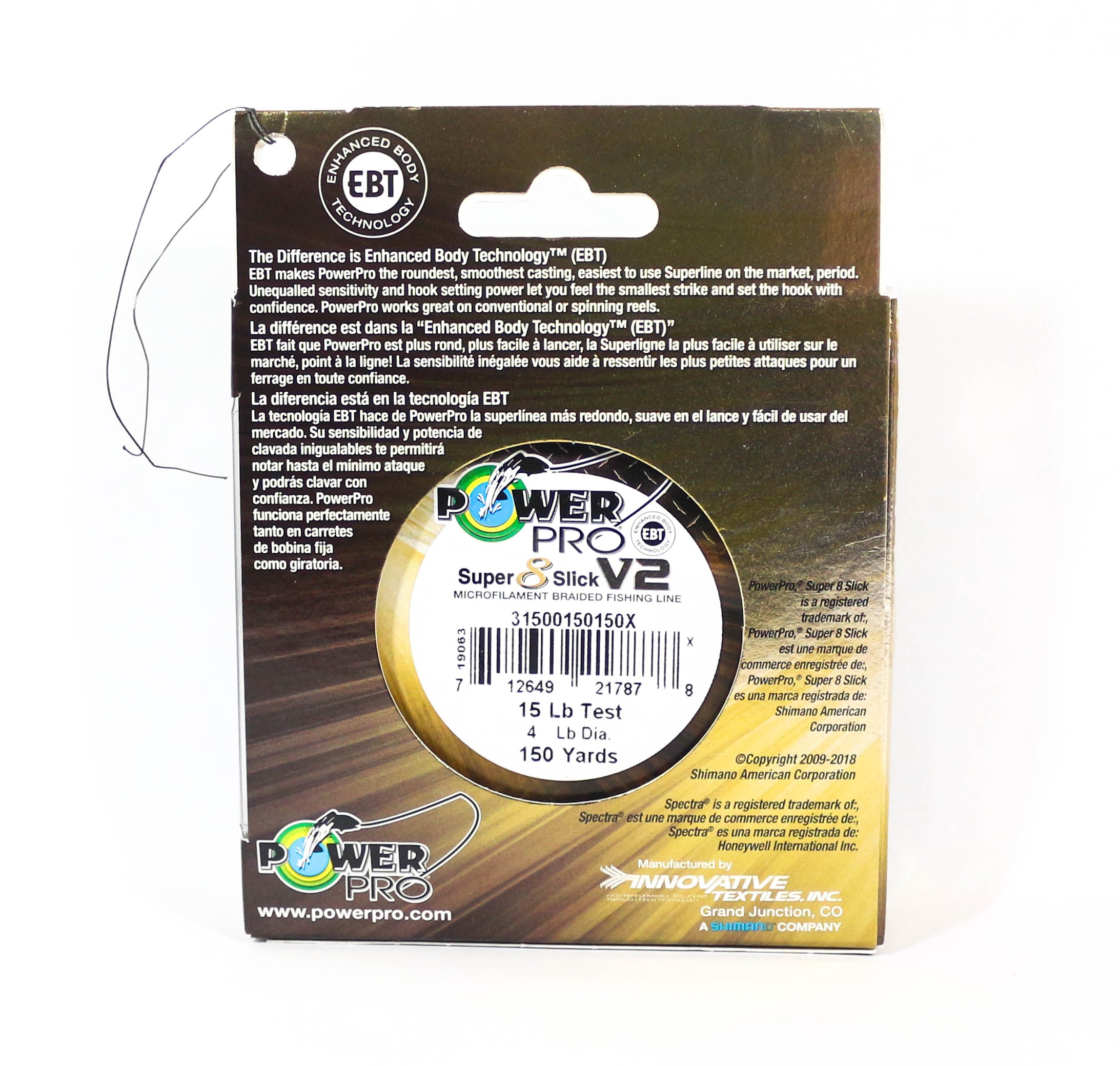 Power Pro Super 8 Slick Version 2 Spectra Line 15lb by 150yds Onyx (7878)