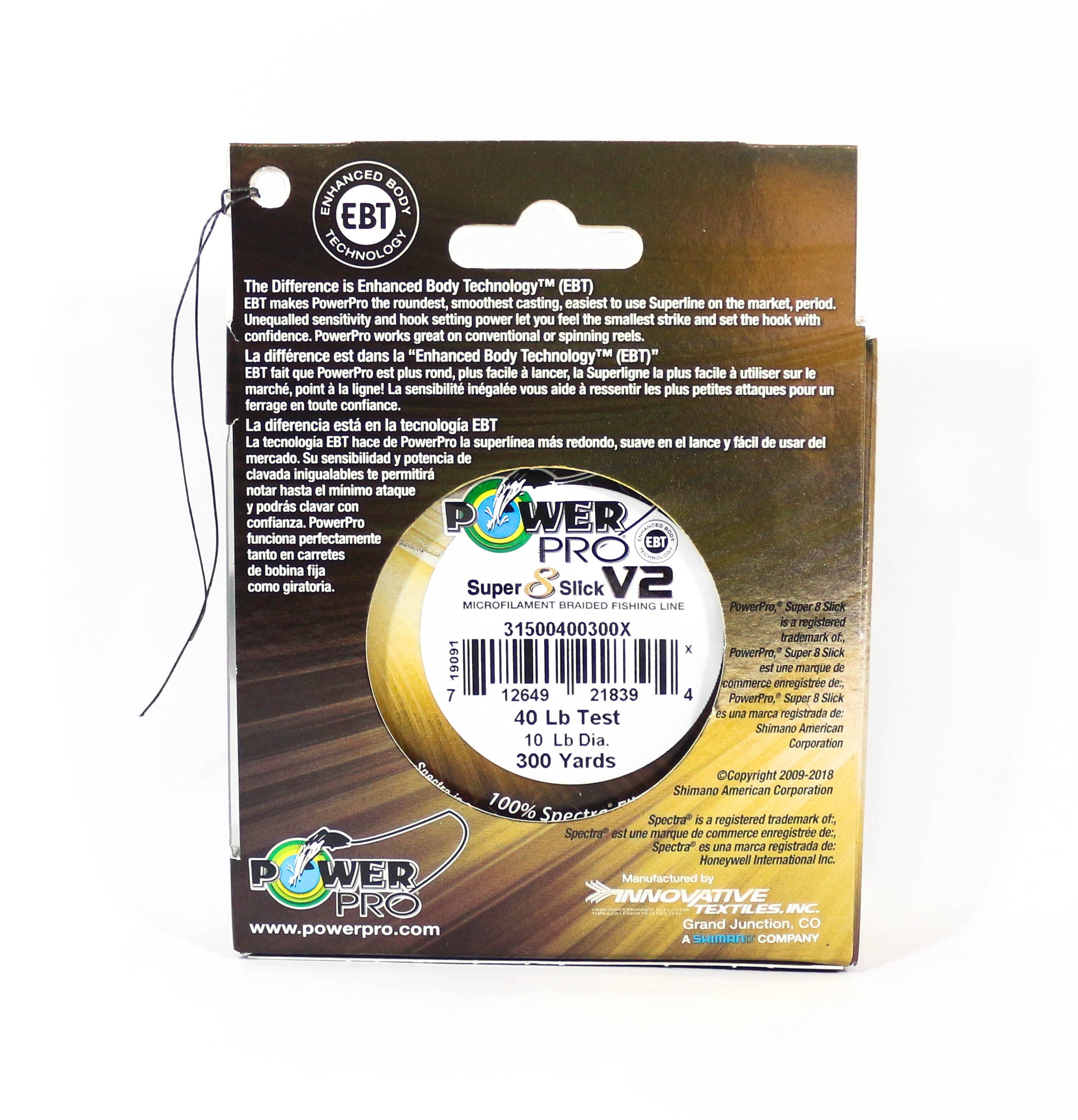 Power Pro Super 8 Slick Version 2 Spectra Line 40lb by 300yds Onyx (8394)