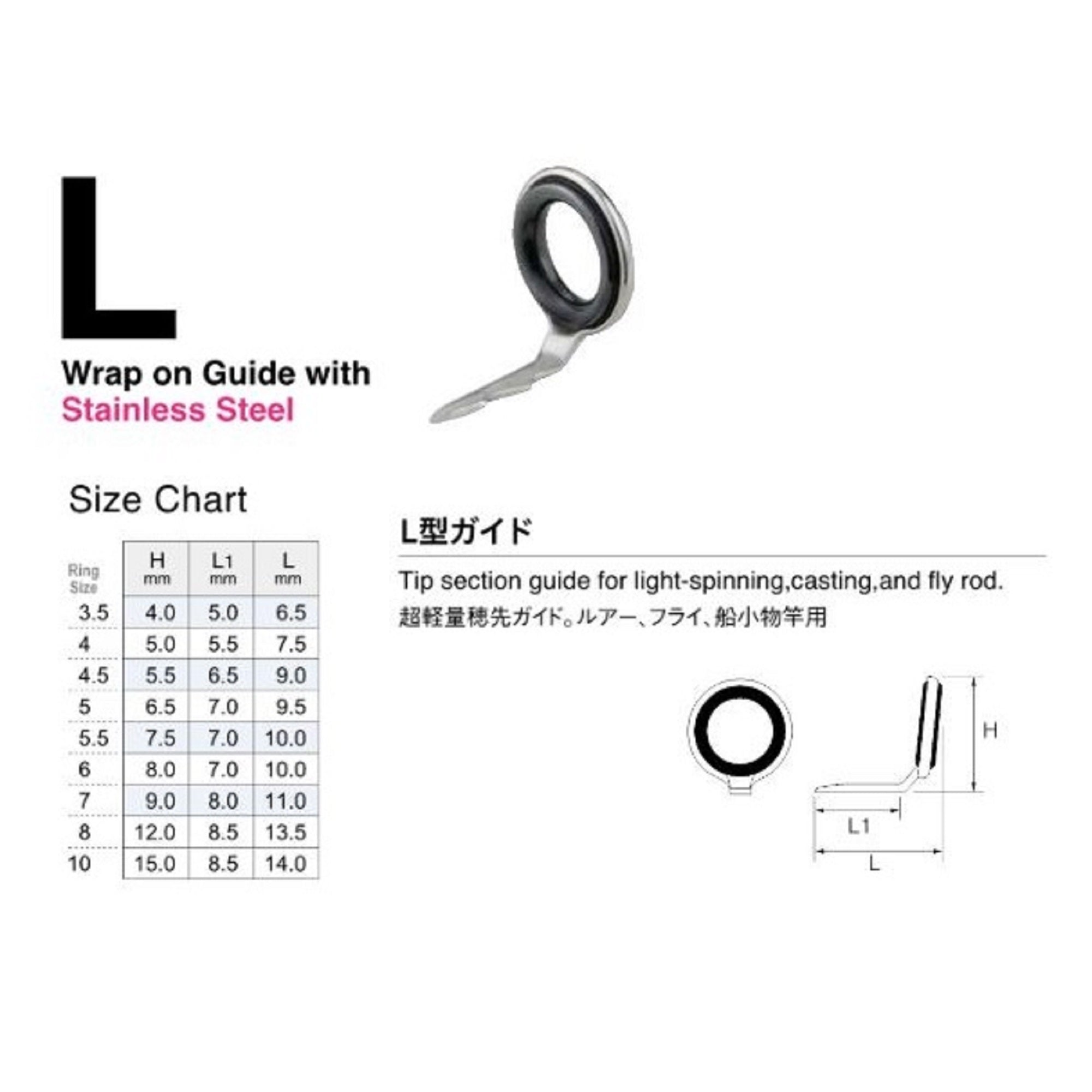 Sale Fuji PLSG Size 3.5 Rod Guide Stainless Frame SIC x 1 (2018)
