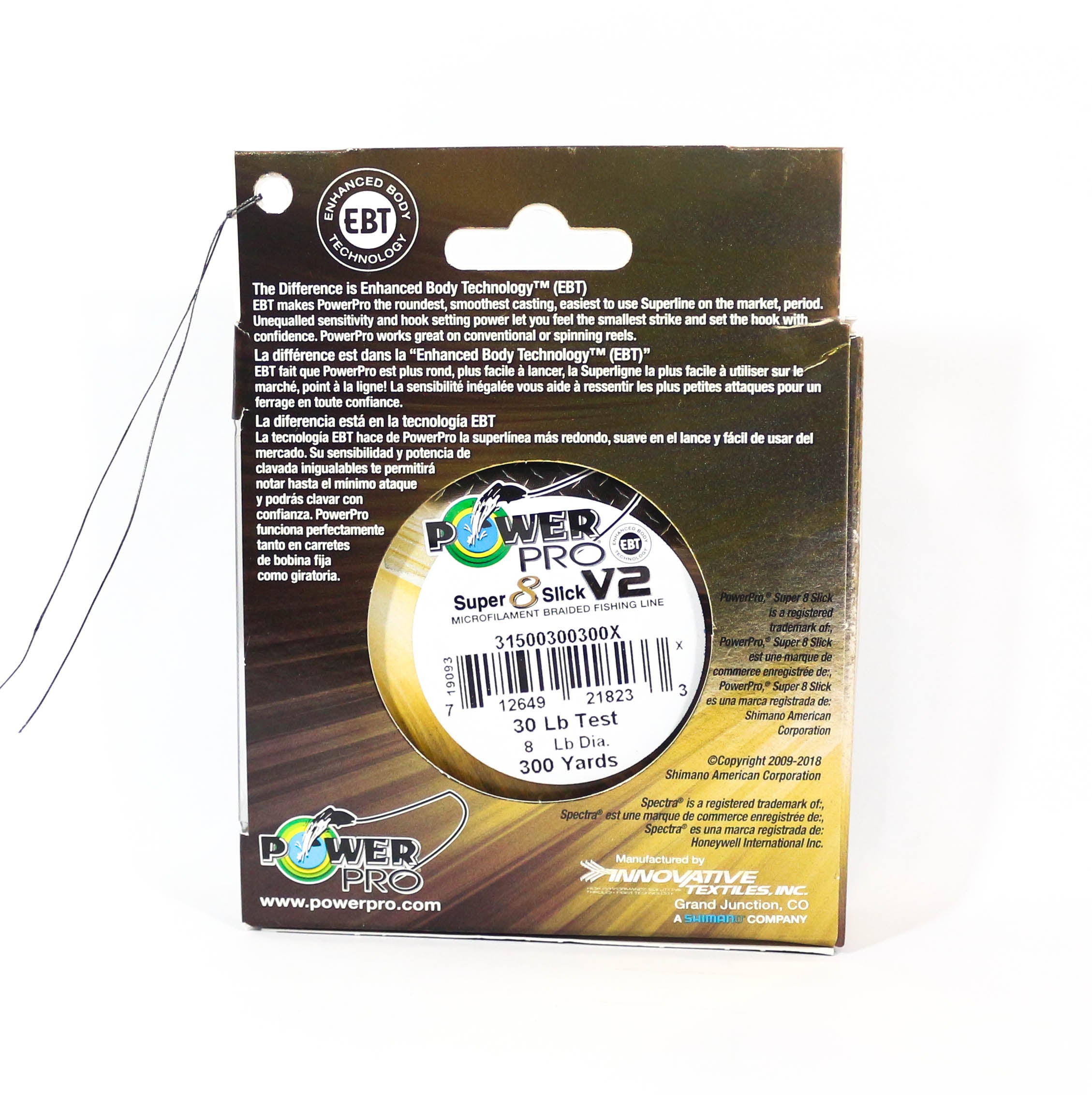 Power Pro Super 8 Slick Version 2 Spectra Line 30lb by 300yds Onyx (8233)