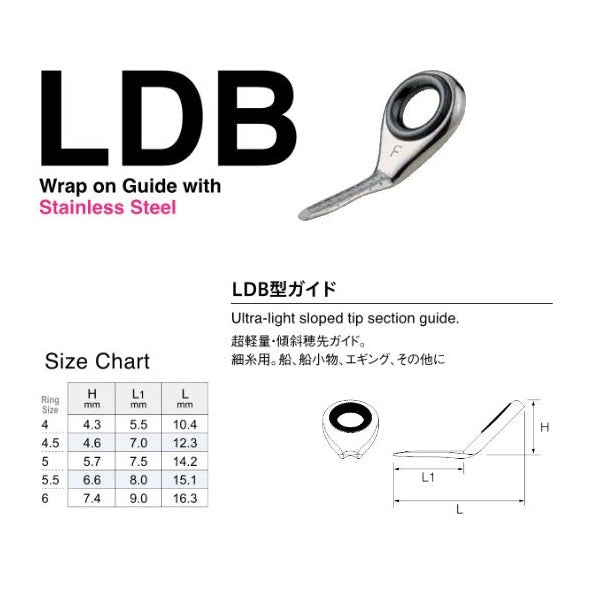 Sale Fuji PLDBSG Size 4.5 Rod Guide Stainless Frame SIC x 1 (1554)