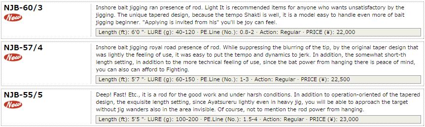 Sale Major Craft NP Jack Series Baitcast Rod NJB 57/4 (0513)