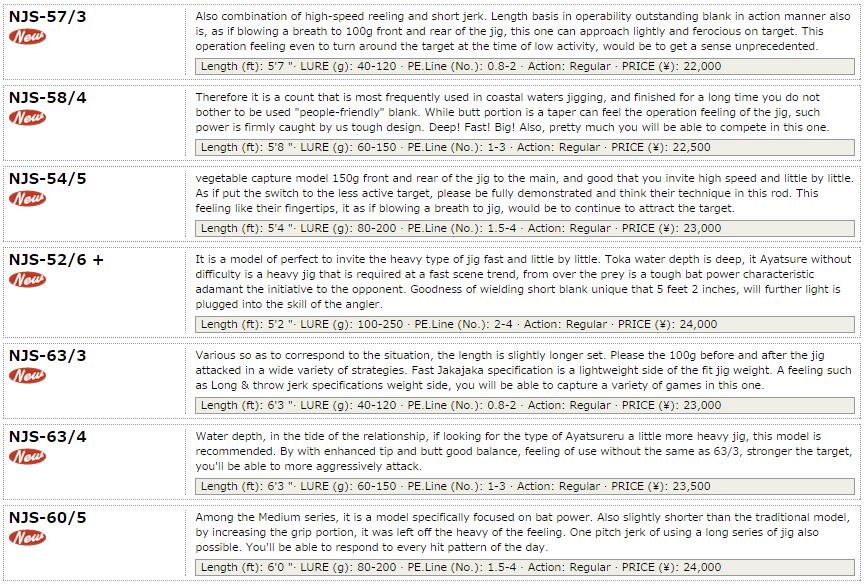 Sale Major Craft NP Jack Series Spinning Rod NJS 63/3 (0438)