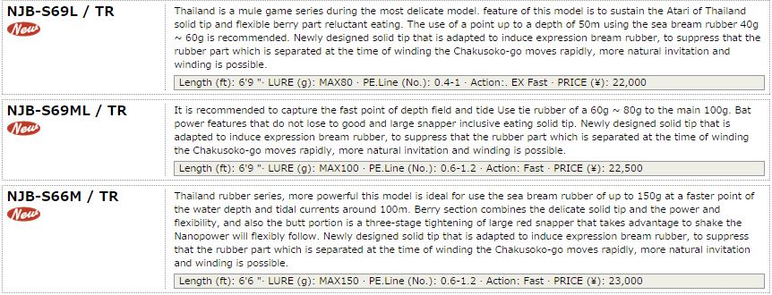 Sale Major Craft NP Jack Series Baitcast Rod NJB S69 L/TR (0742)