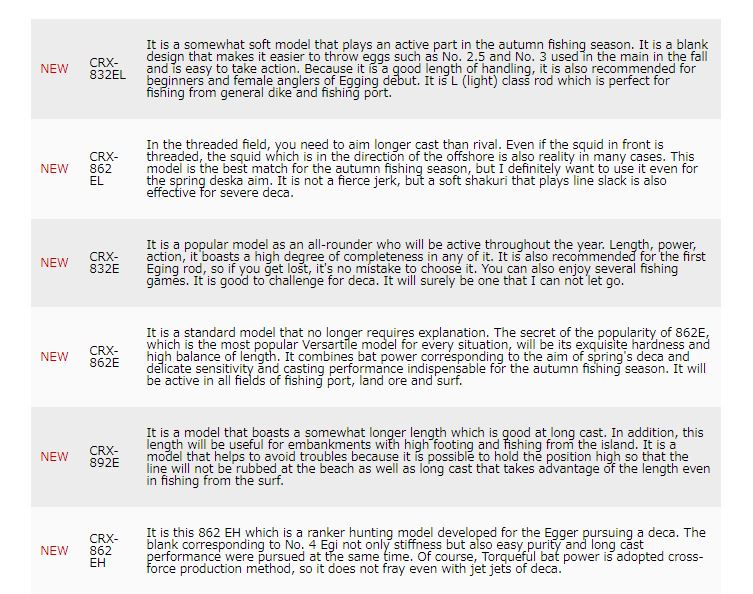 Sale Major Craft Crostage Series Spinning Rod CRX 832E (2211)